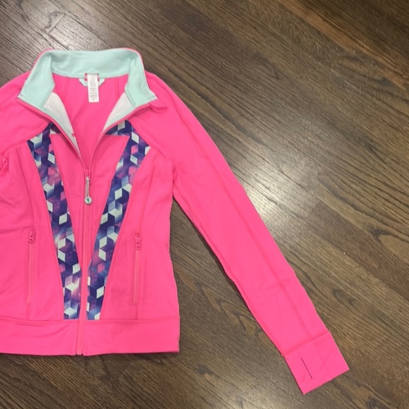 Juniors Pink Geometric Jacket by Ivivva- size 12 - Picture 4 of 10